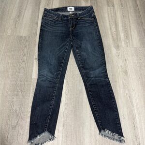 PAIGE Women's Ankle Jeans in Dark Indigo